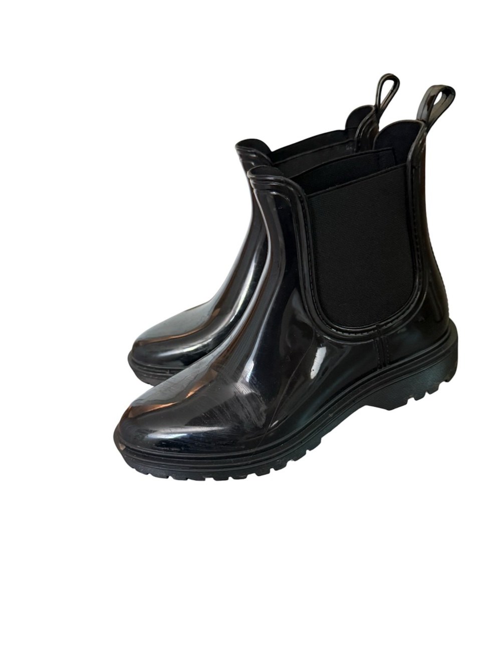 INC International Concepts Women's Black Gloss Chelsea Rain Boots - Picture 5 of 11
